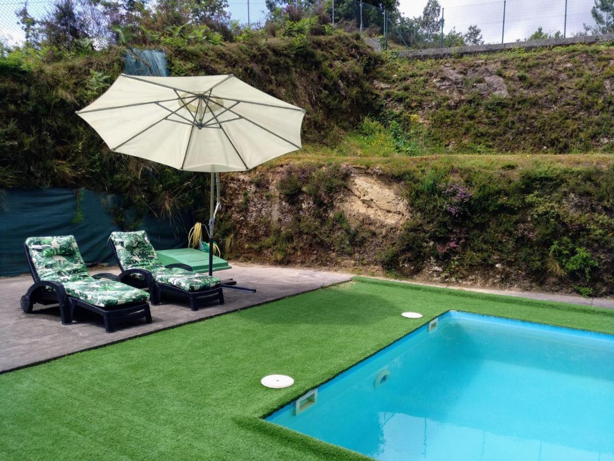 Casa Rocha Velha Con Terraza Y Piscina Particular Apartment ซานติอาโก เด กอมโปสเตลา ภายนอก รูปภาพ